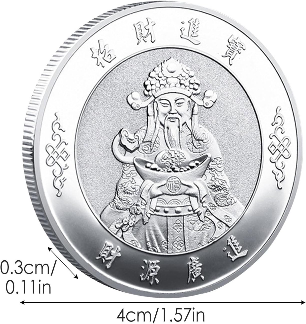 Chinese Lucky Feng Shui - Chinese God-Of-Wealth Fortune Coin | Money and Treasures Will Be Plentiful Lucky Coin May Wealth Come Generously to You Chinese God-Of-Wealth Lucky Charm image number 2
