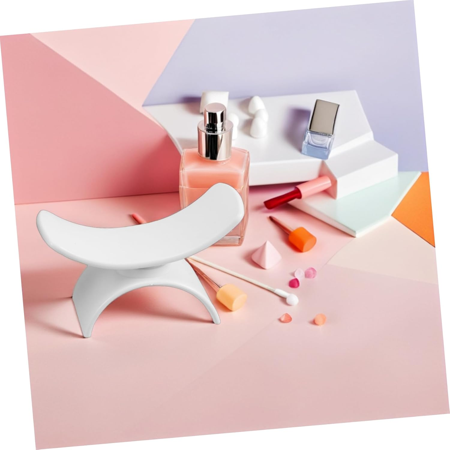 Generic 2Pcs Nail Art Hand Rest Cushion Portable U Shaped Armrest for Manicure Comfortable Lightweight Design for Nail Technicians Easy to Clean and Maintain for Sanitary Use image number 3