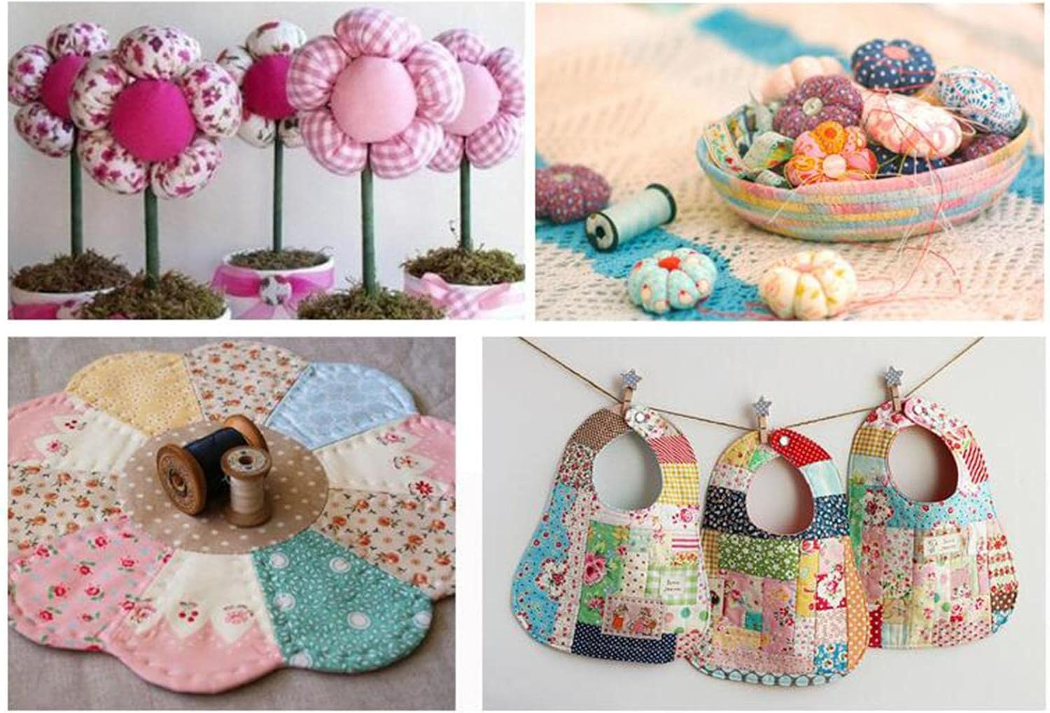 F Fityle 36 Pieces Jelly Fabric Roll 2.5 Inch Roll up Fabric Quilting Strips Floral Printed Craft Fabric Bundle Precut Patchwork with Assorted Patterns - Floral - Blossom image number 2