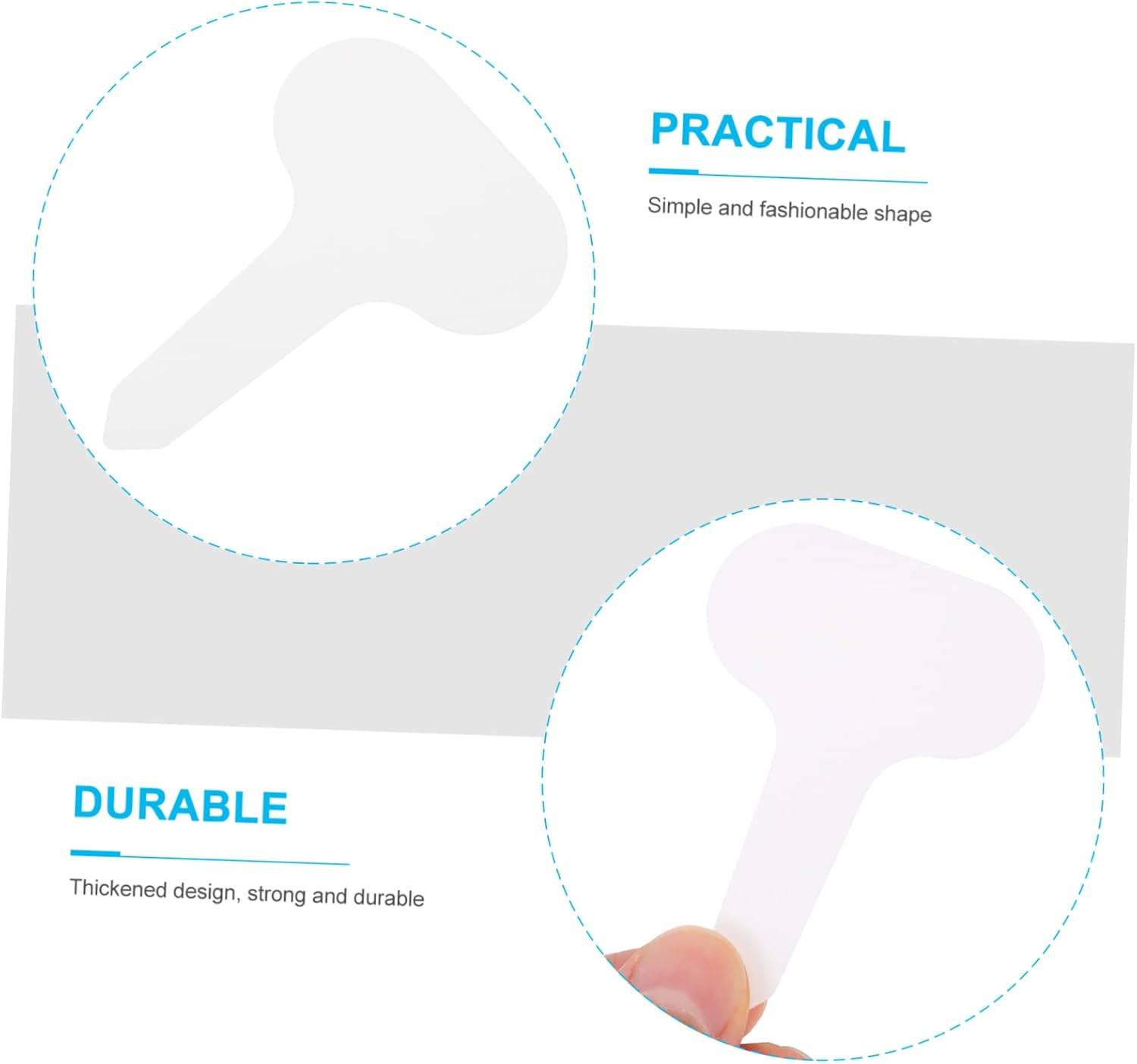 MERRYHAPY 100Pcs Garden Plant Tags Sturdy Plant Markers for Seedlings Easy Identification Smooth for Gardening Park and Decor