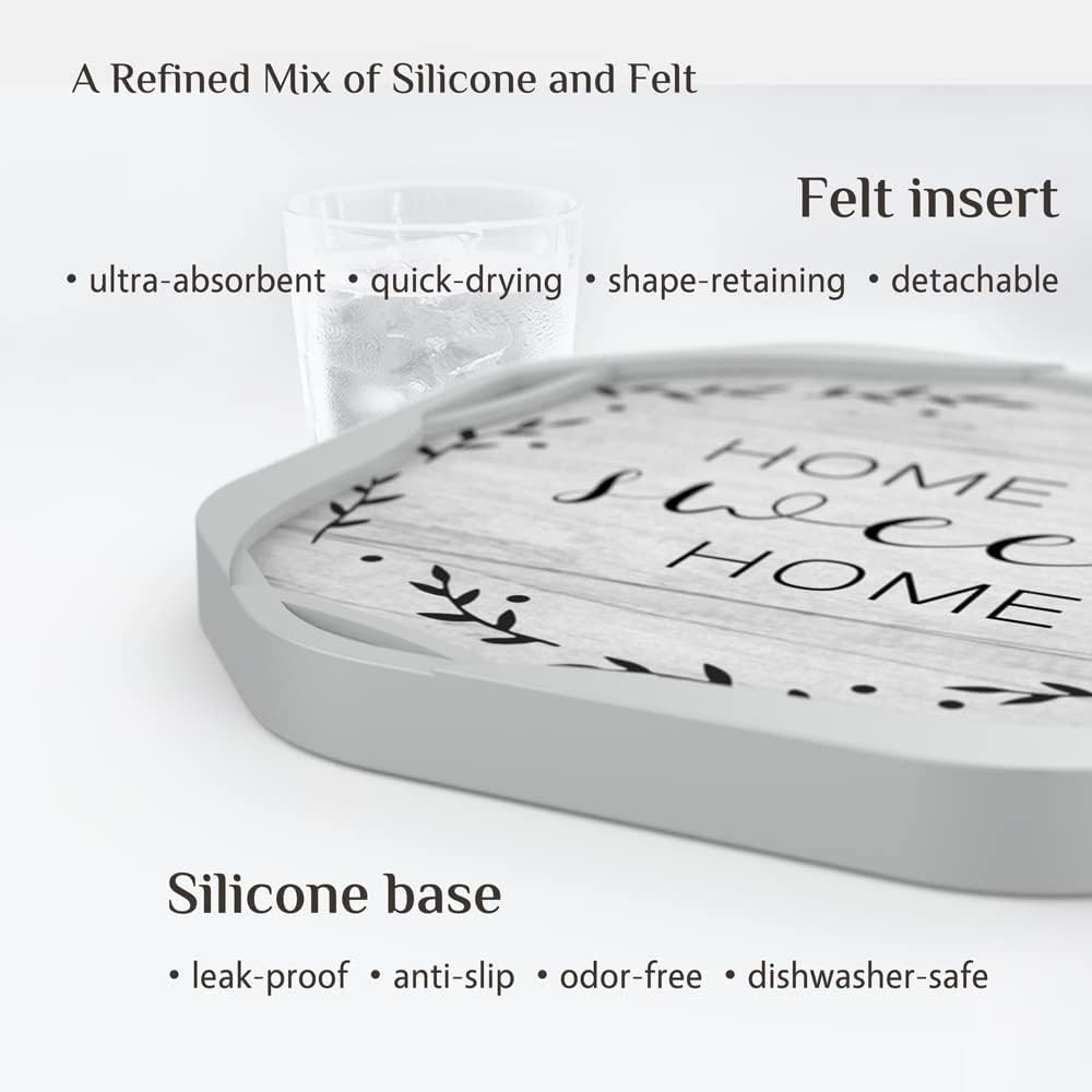 UMIRRO Absorbent Drink Coasters, Housewarming Gifts for New House, Sweet Home Decor, Rustic Farmhouse Coffee Table Centerpiece, Small Ideas for Women Mom Her Men Dad Him, 4", Set of 4 image number 3