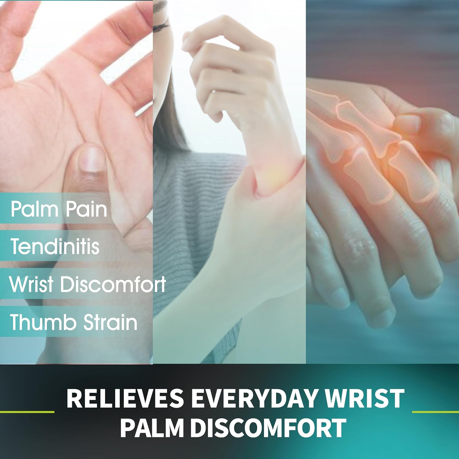 Vital Salveo Germanium & Charocal Fingerless Recovery Gloves,Half Finger Gloves,Arthritis,Stretchy Hands Office, Typing Texting,Circulation,For Men and Women (Pair) image number 5