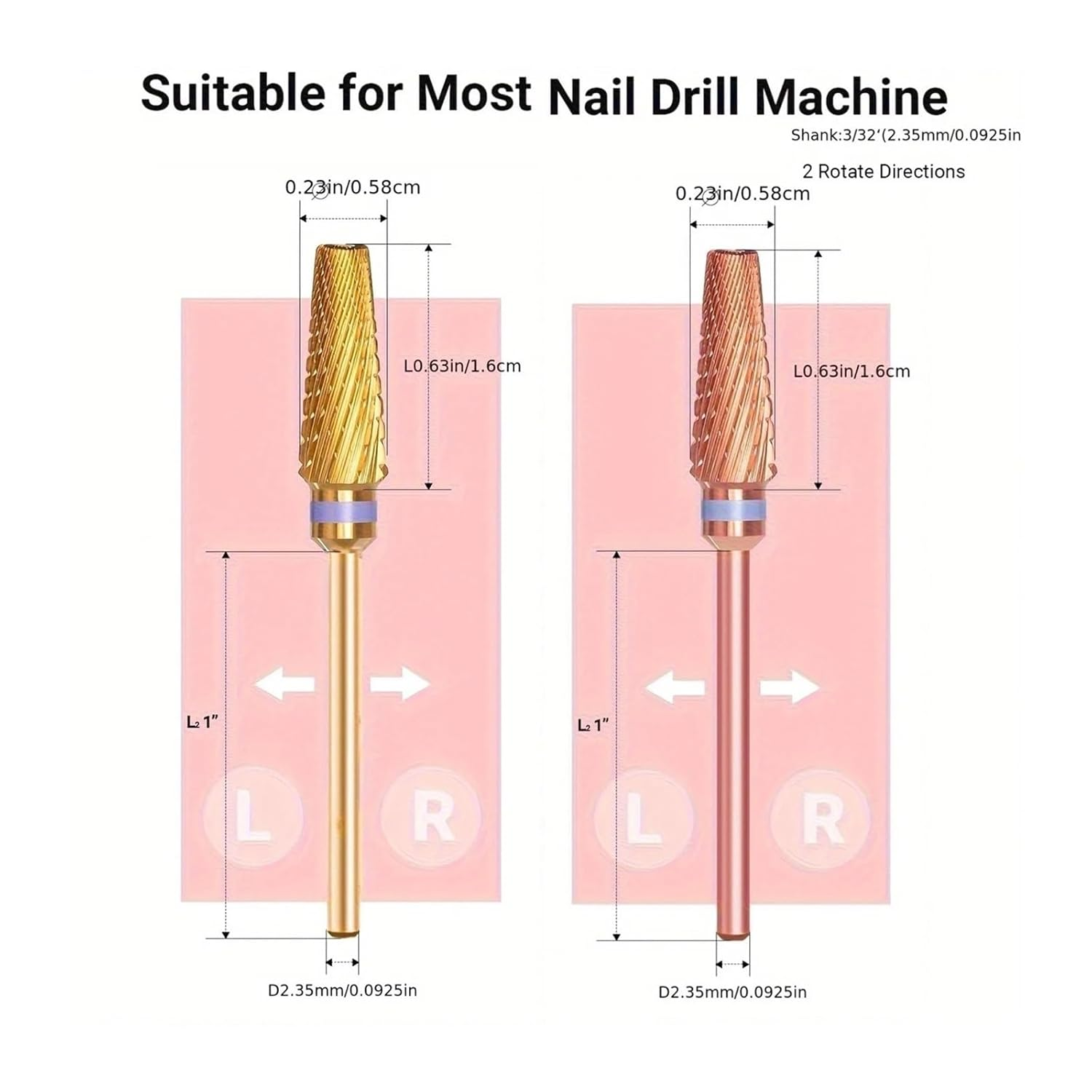 5In1 Nail Drill Bit, Carbide Version, Suitable for Trimming, Foot Care image number 6