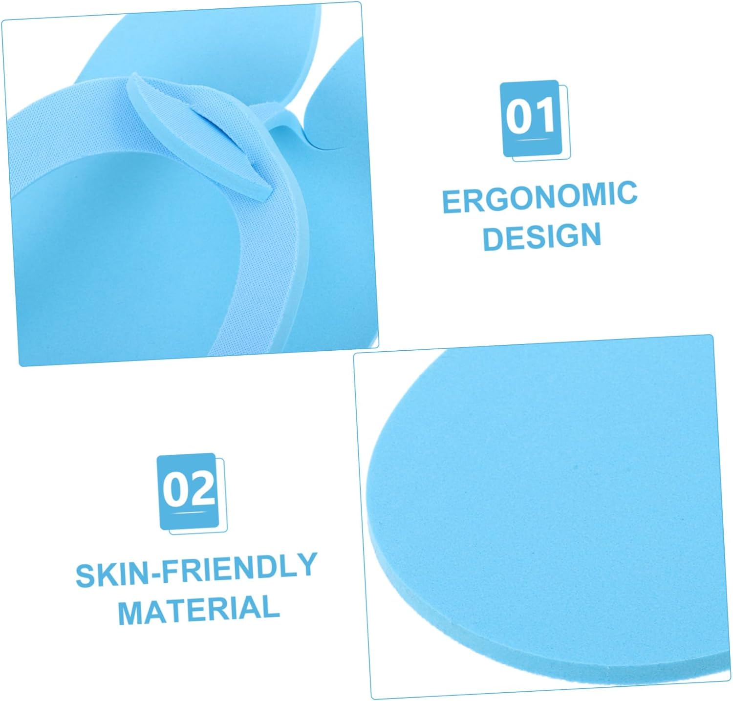 FOMIYES 8Pairs Disposable Slippers for Hotel Spa Bathing Eva Non-Slip Women Travel Guests Home Use image number 1