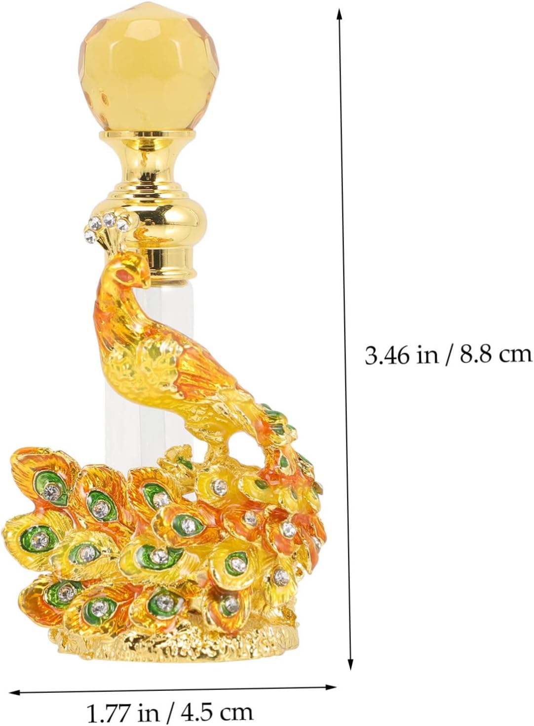 Retro Perfume Bottles Empty Vintage Perfume Bottles Essential Oil Container - Golden image number 4