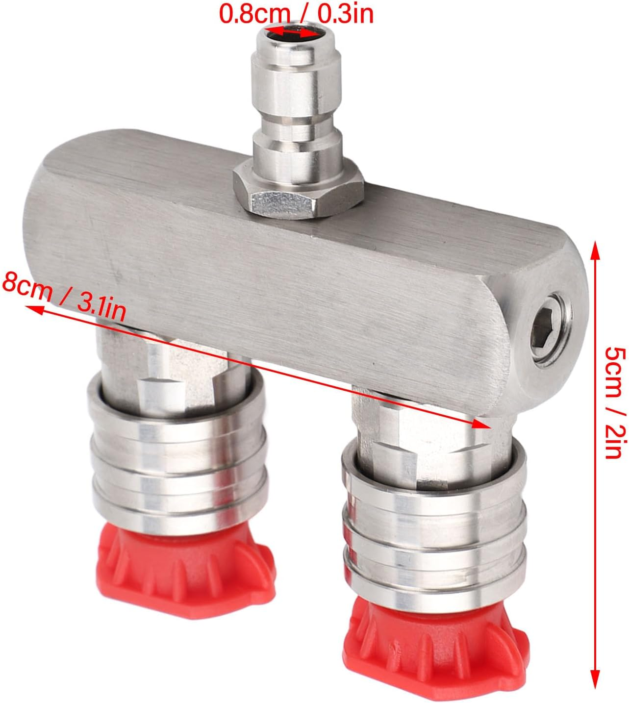 Pressure Washer Tips, Dual Nozzle Turbo Nozzle, 2 in 1 Power Washer Nozzle Tip with 1/4 Quick Connect 2 Color Nozzle, for Accessory image number 1