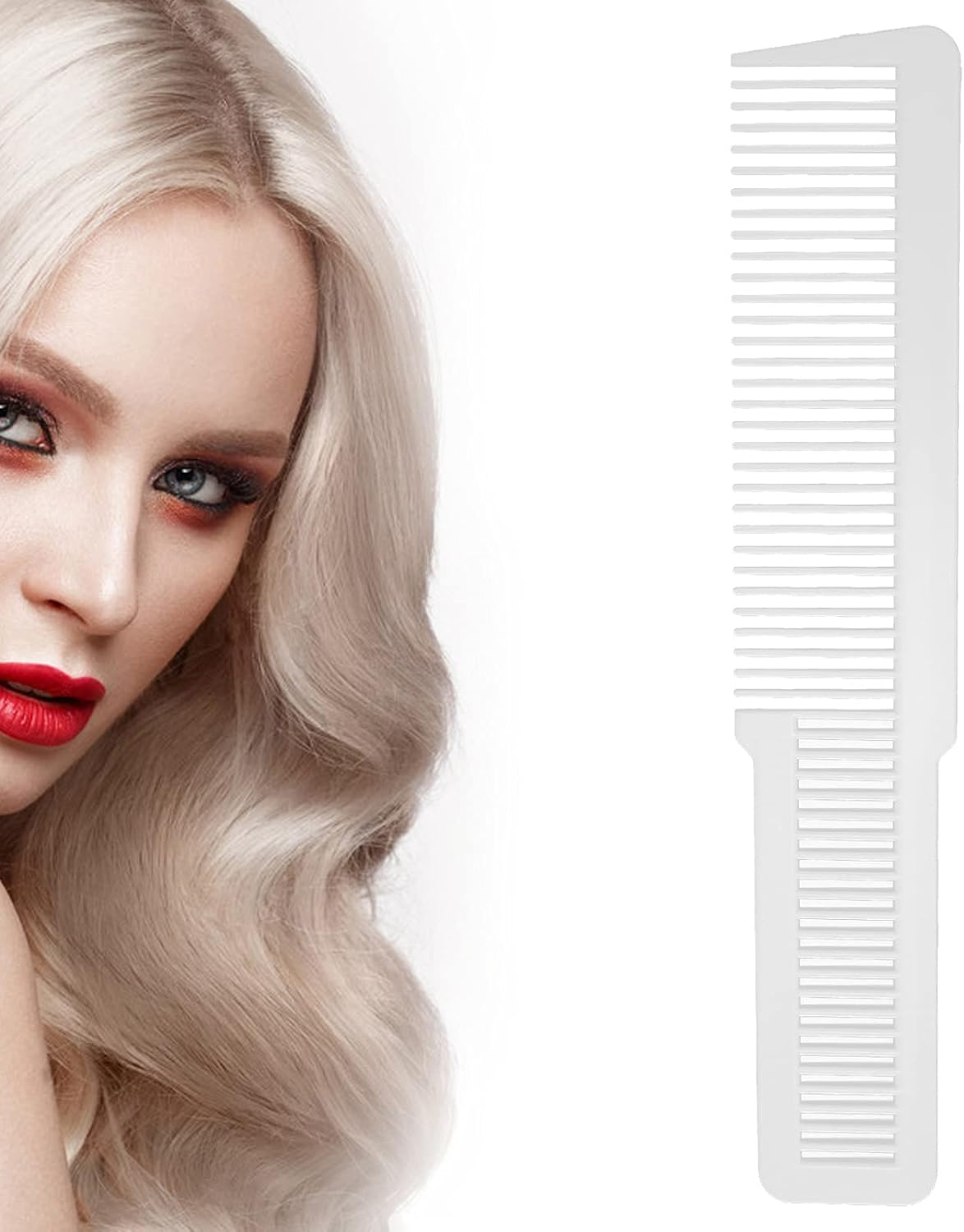 Detangler Comb, Professional Curly Hair Detangling Brush, Fine Wide Toothed Comb for All Hair Types for Women and Men(White) image number 5