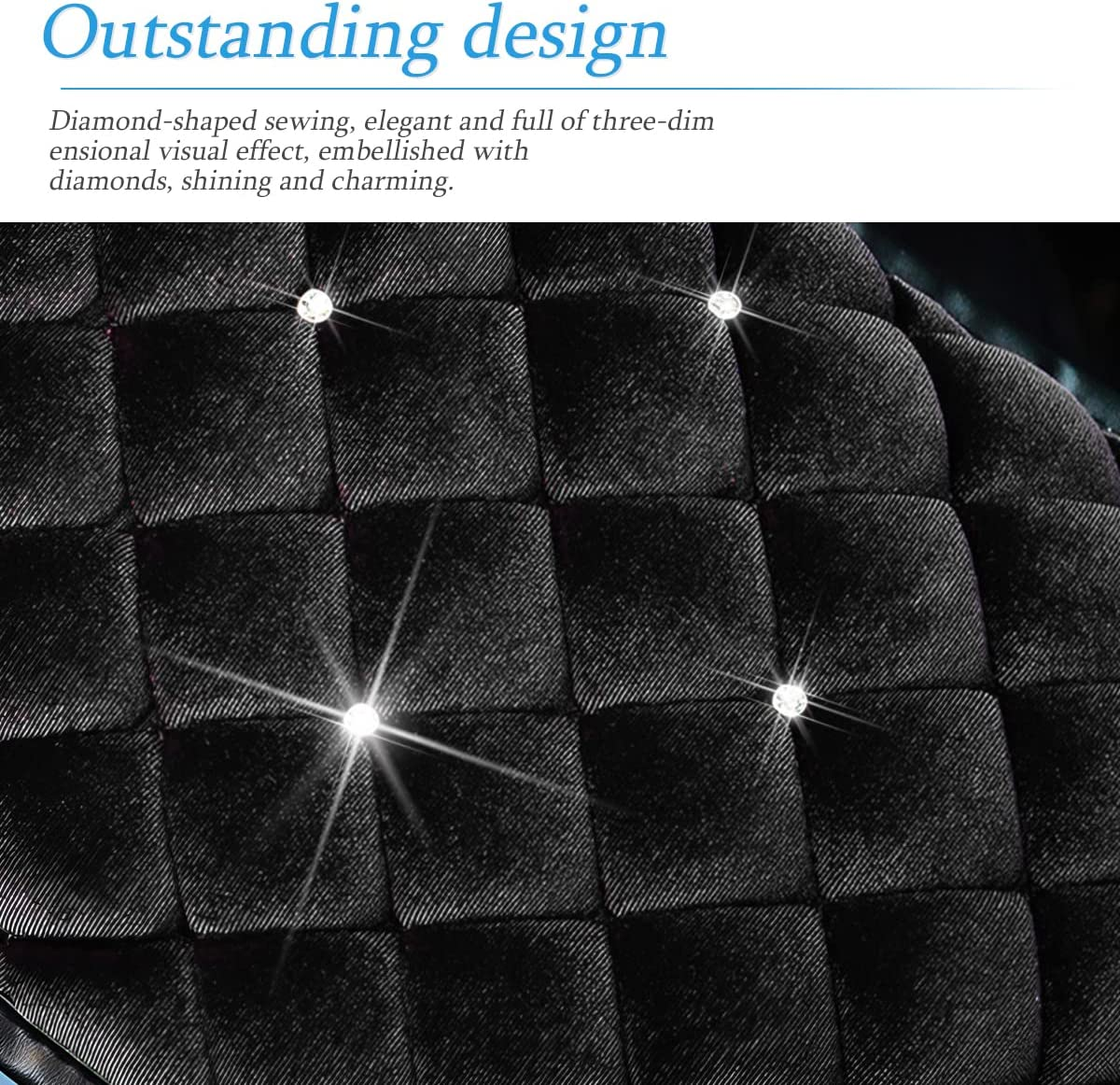 AUCELI Fluffy Car Armrest Cover, Bling Diamond Auto Center Console Pad, Soft Seat Box Protector, Plush Cushion for Arm Rest, Vehicle Interior Protection Accessories, Universal Fit Truck SUV - Pink image number 2