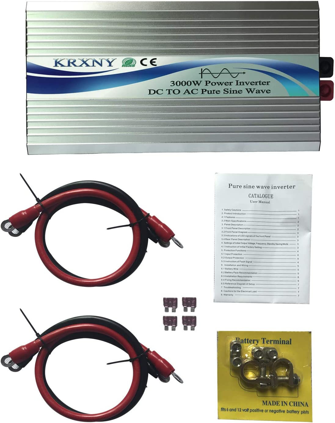 Solar Power Inverter Full 3000W Peak 6000W Pure Sine Wave 24V DC to 240V AC 50HZ Converter for off Grid Solar System image number 6