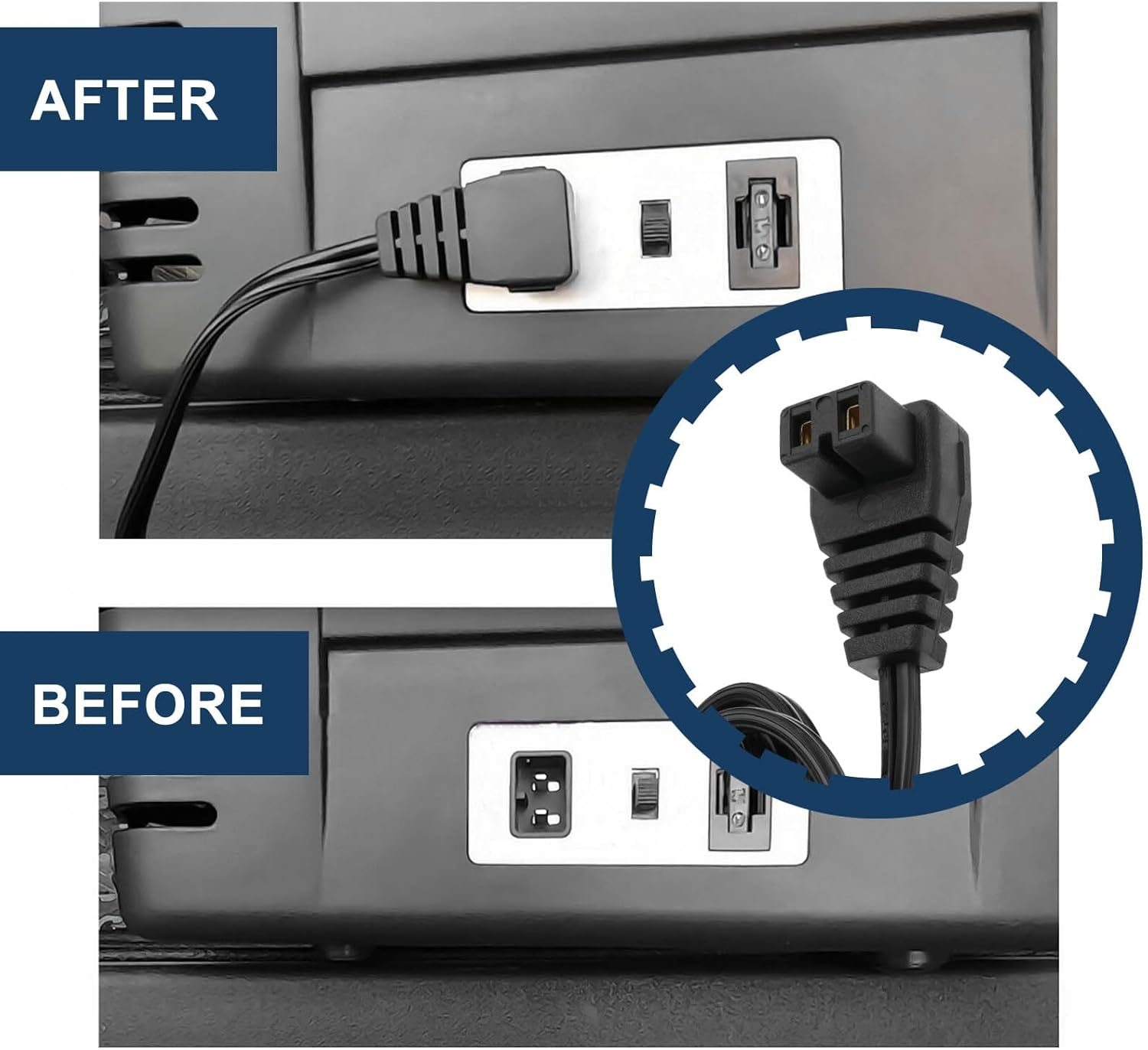 Emsea 1X12V DC Power Adapter Car Charger Fridge Cord Car Refrigerator 2M 16AWG Extension Cable Compatible with WAECO CF CDF Power Supply Box image number 2