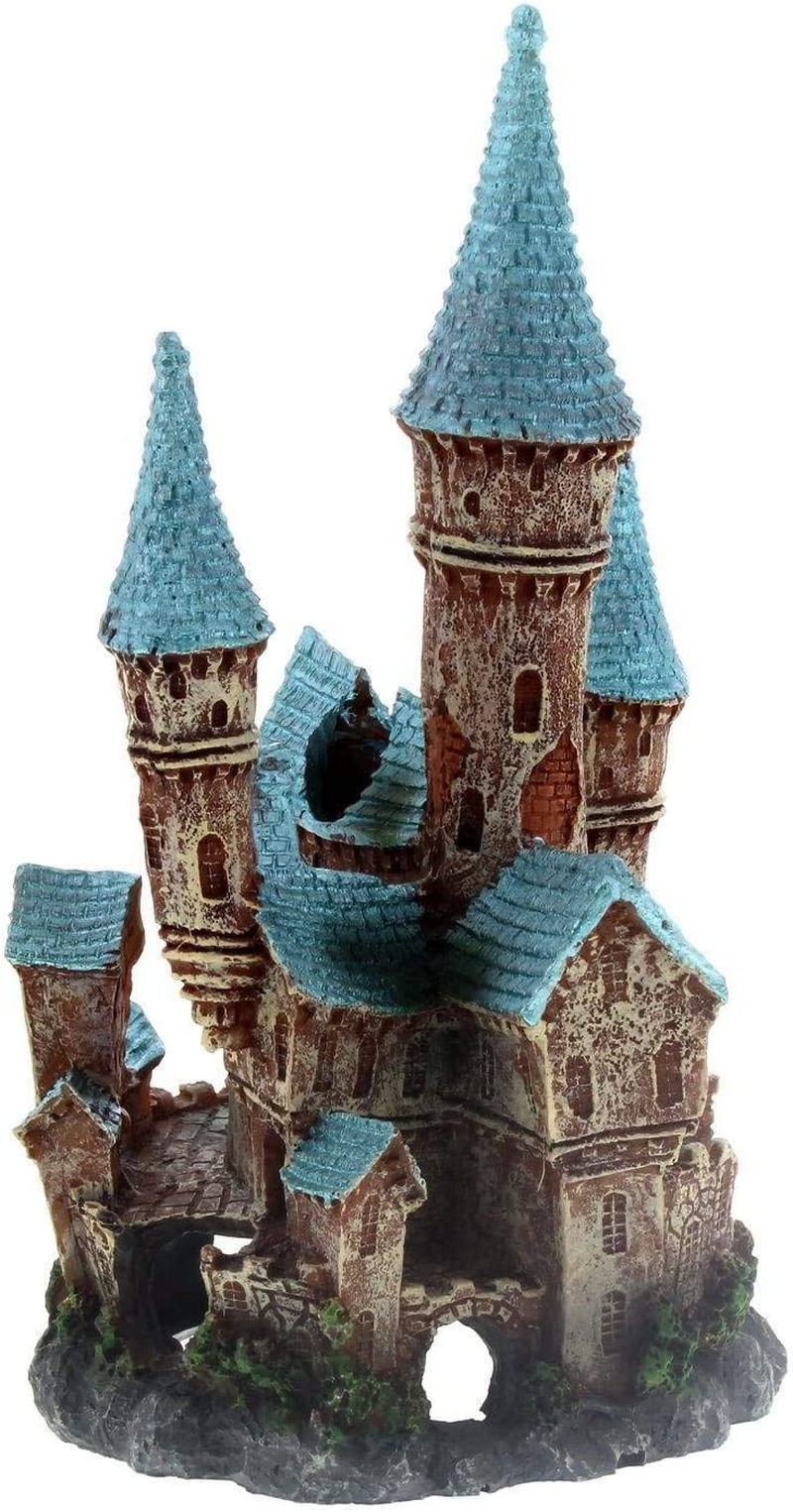 Ornament Ruined Underwater Castle Blue Large Kongs Non Toxic Aquarium Fish Deco image number 1
