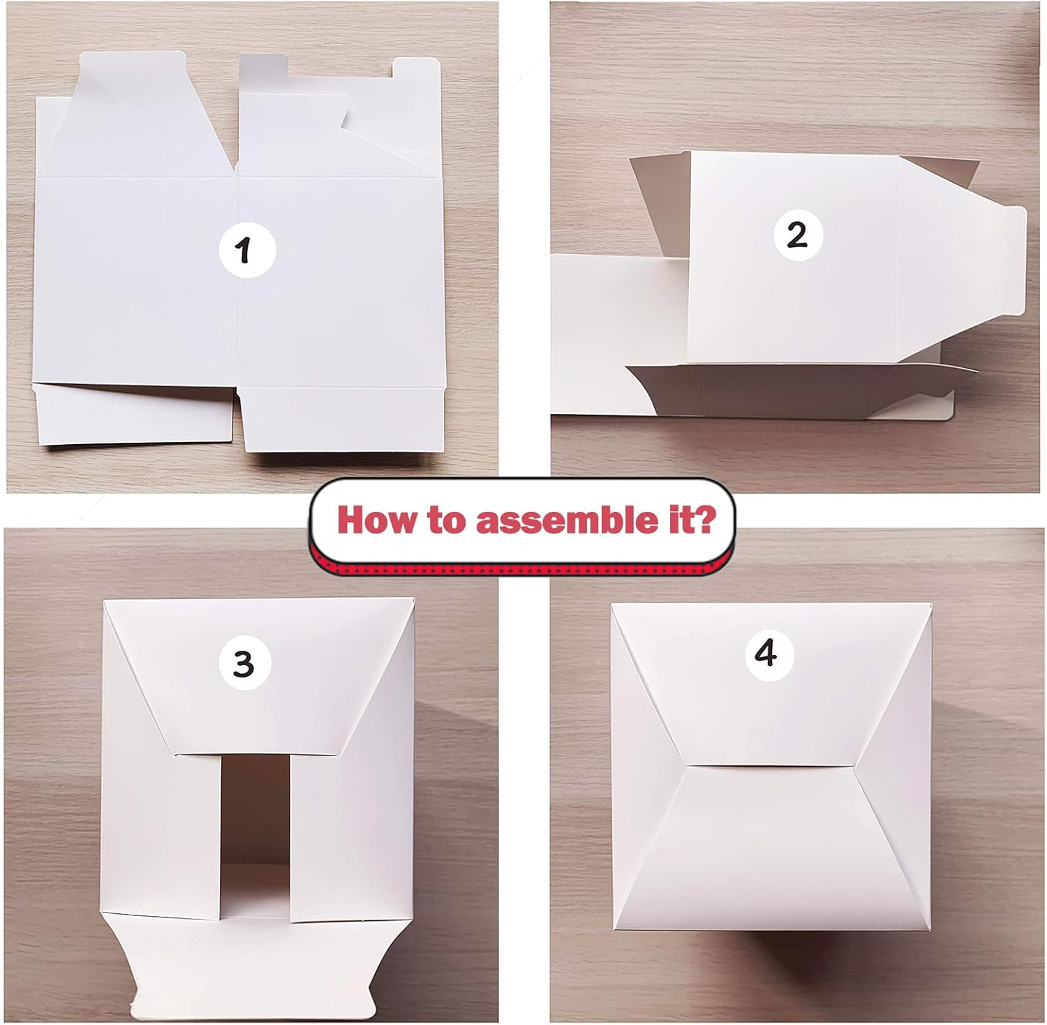 SHIPKEY 10PCS 8X8X8 Cm White Cardboard Gift Boxes with Lids | Mini/Small Gift Boxes | Small Paper Boxes for Wedding, Ornament Boxes for Christmas, Holidays, Birthdays and All Other Occasions