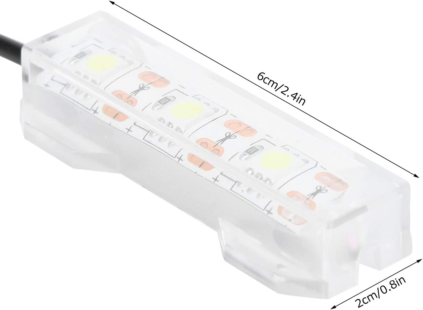 Aquarium LED Light, Small Aquarium Water Plant Light, Mini Decoration Soft LED Fish Light for Freshwater Plants, Office Desk