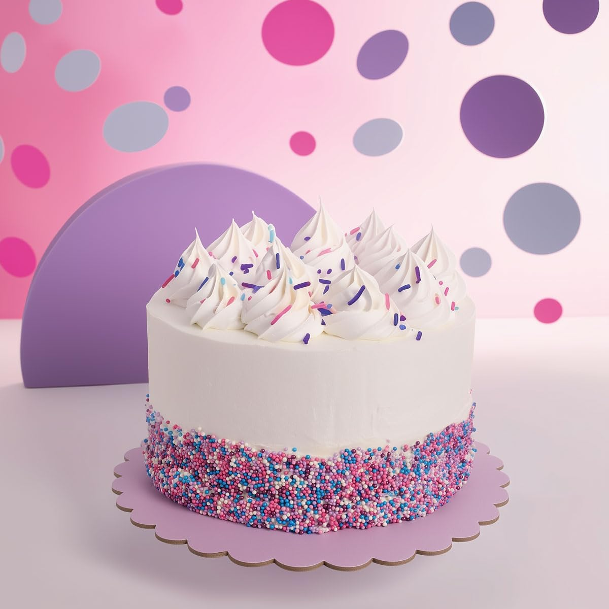Sprinks Bubble Me Happy Multicoloured Nonpareils 65G - Edible Cake Decorations | Cake Sprinkles | Cupcake Sprinkles | Nonpareils for Baking | Versatile Sprinkles | Cookie Decorations image number 1