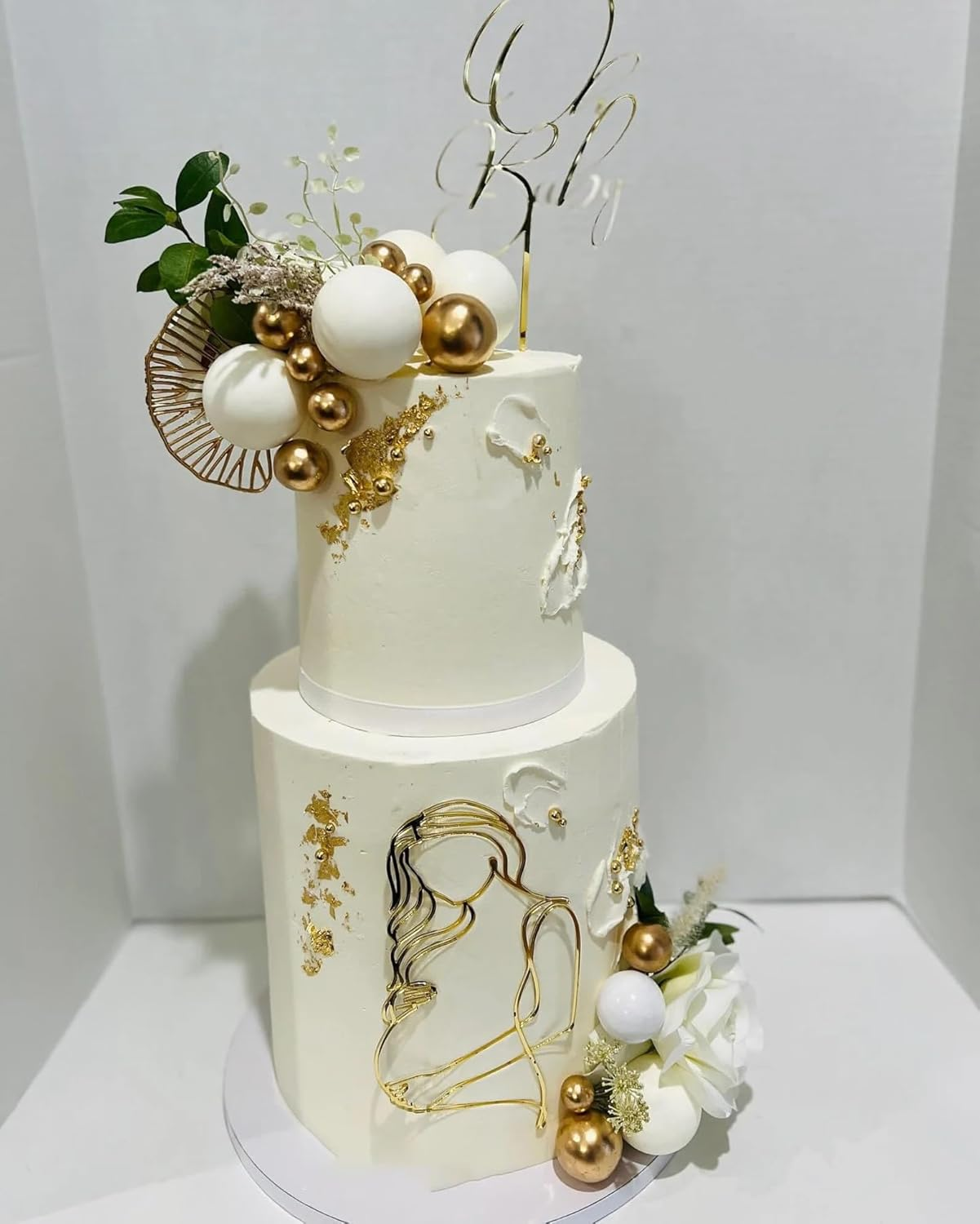 Pregnant Lady Baby Shower Cake Topper,Pregnancy Acrylic Baby Cake Charm for Gender Reveal Cake Decoration, Pregnancy Announcement/Wecome Baby Party Supplies(02) image number 2