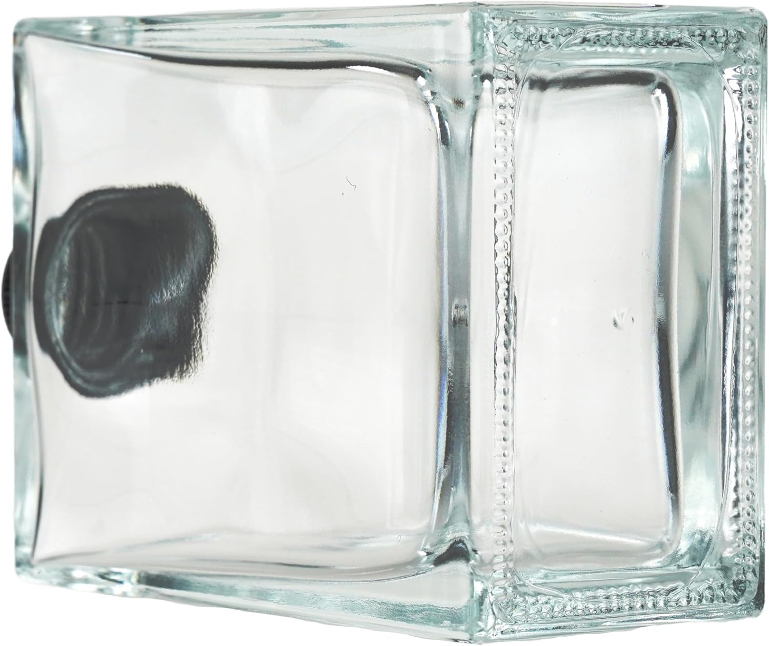 [Packmyproduct] 16 X 200Ml Clear Rectangular Glass Bottles with Black Aluminum Caps | Heavy Base Empty Glass Bottle for Liqueurs, Cocktails, Oils, Dressings, Vinegars, Limoncello | Perfect for Gifts image number 4