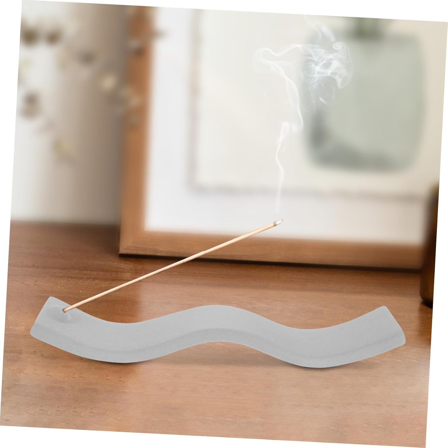 2Pcs Ceramic Incense Burner Holder Aroma Stick Plate for Home Office Decor Incense Burner Adorn image number 3