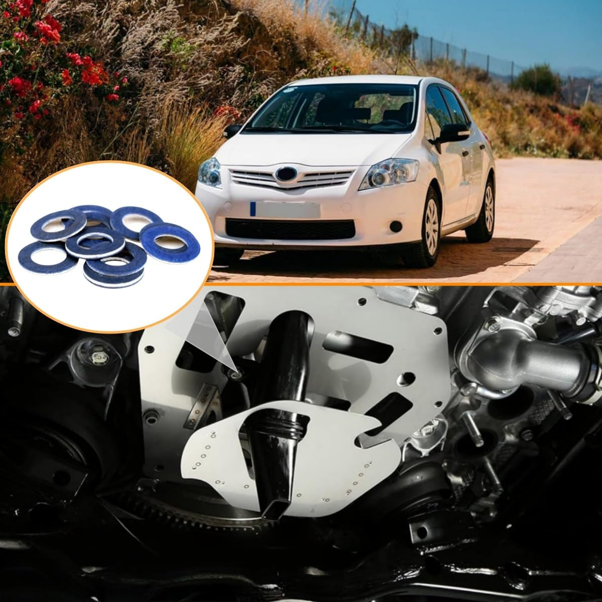 20 PCS Car Oil Drain Plug Gaskets,Seal Ring Oil Sump Washers,Ywbfove 12Mm Id 21Mm Od 1.8Mm Thickness,Engine Pan Drain Plug Washer Kit image number 2