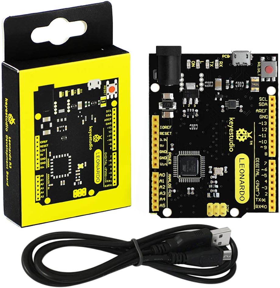 KEYESTUDIO Leonardo R3 Development Board with USB Cable for Arduino Starter Kit image number 1