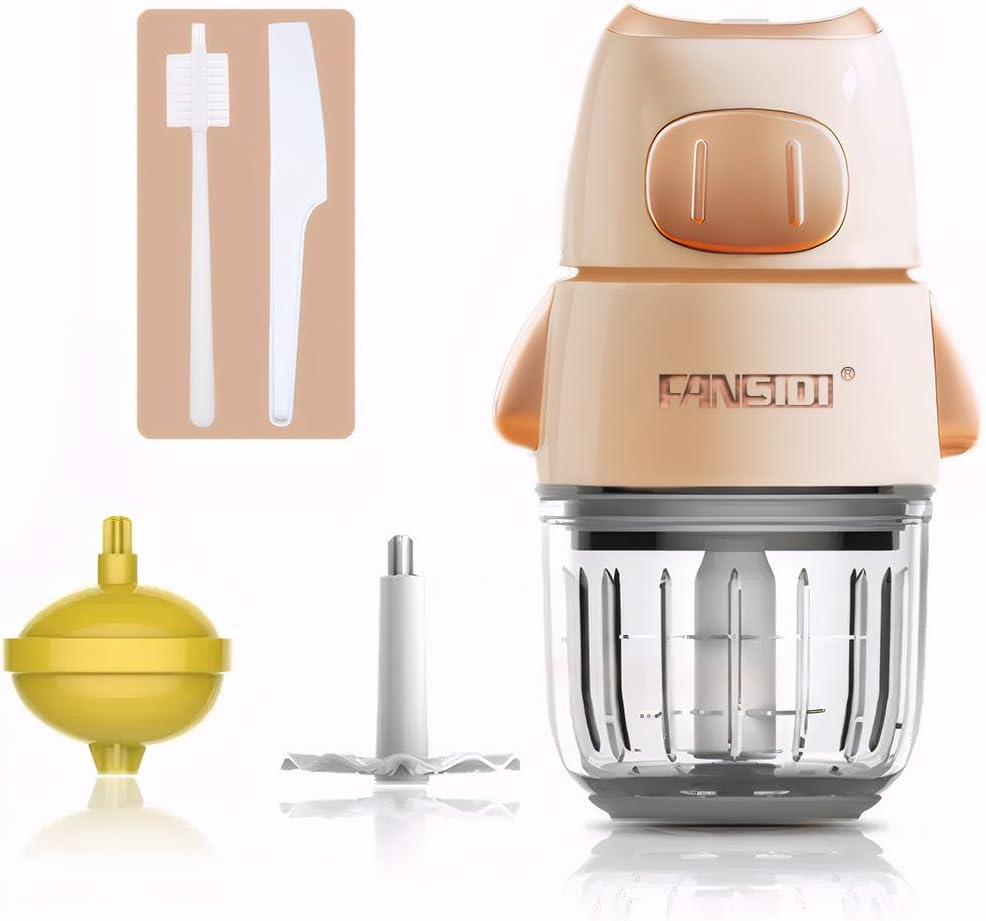 FANSIDI 2024 Baby Food Processor | Baby Food Maker - Multi-Function Food Blender for All Stages of Baby'S Growth, Puree, Fruit,Vegetable, Meat, Compact Baby Food Grinder with 1 Durable Glass Container