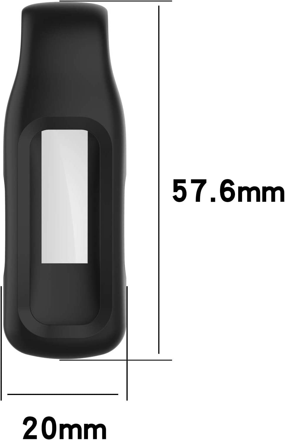 (2 Pack) T Tersely Clip Case Replacement for Fitbit Ace 3 for Fitbit Inspire 3/2,Soft Comfortable Silicone Clips All around Protection Cover Holder Accessory for Fitbit Smartwatch -Black+Blue image number 2