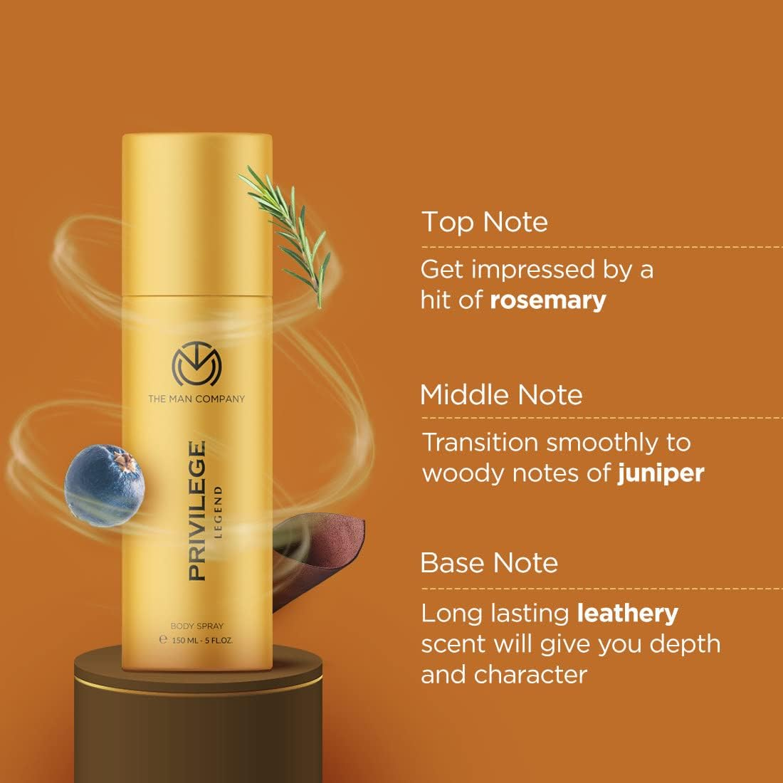 The Man Company Body Spray Combo Pack for Men, Active, Legend, Intense & Bold, Long-Lasting Fragrance, Everyday Use Deo, 150Ml (Pack of 4) image number 4