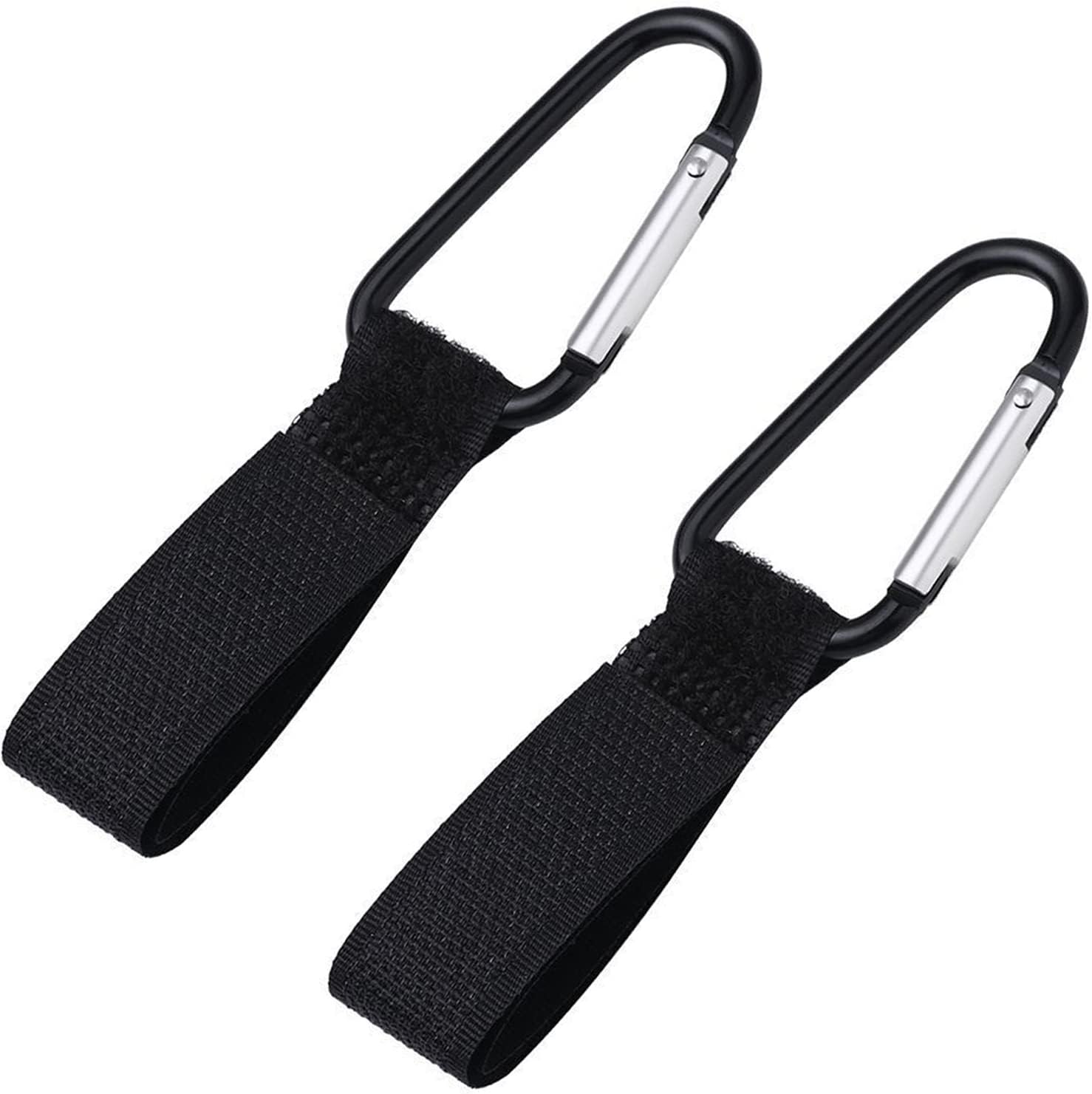 2Pcs Pram Hooks, Baby Stroller Hooks, Universal Clip Carrier Hanger for Shopping Bag and Baby Change Bag (Black) image number 5