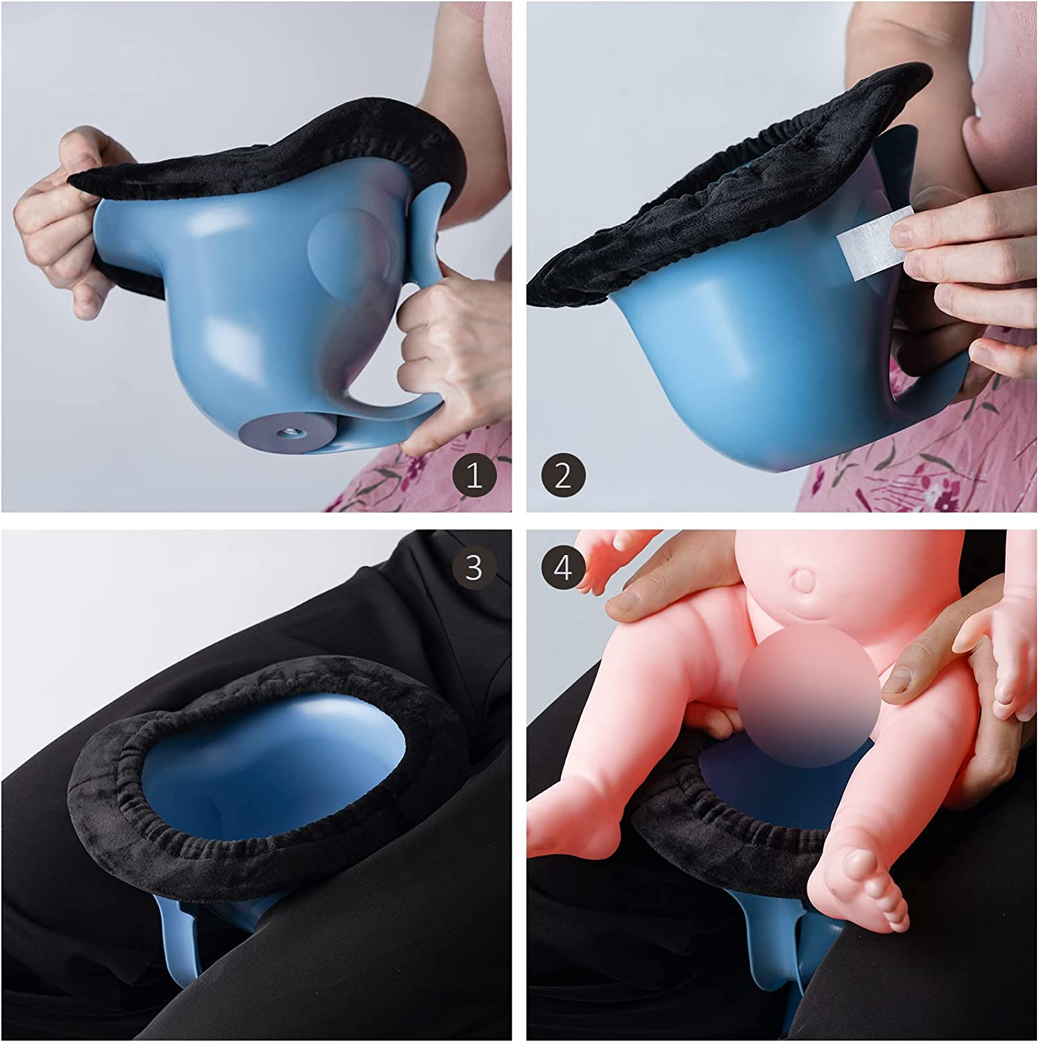 Potty for Newborn Baby Potty Training; Communication Indoor & Outdoor; Attractive Fish Shape (Blue) image number 4