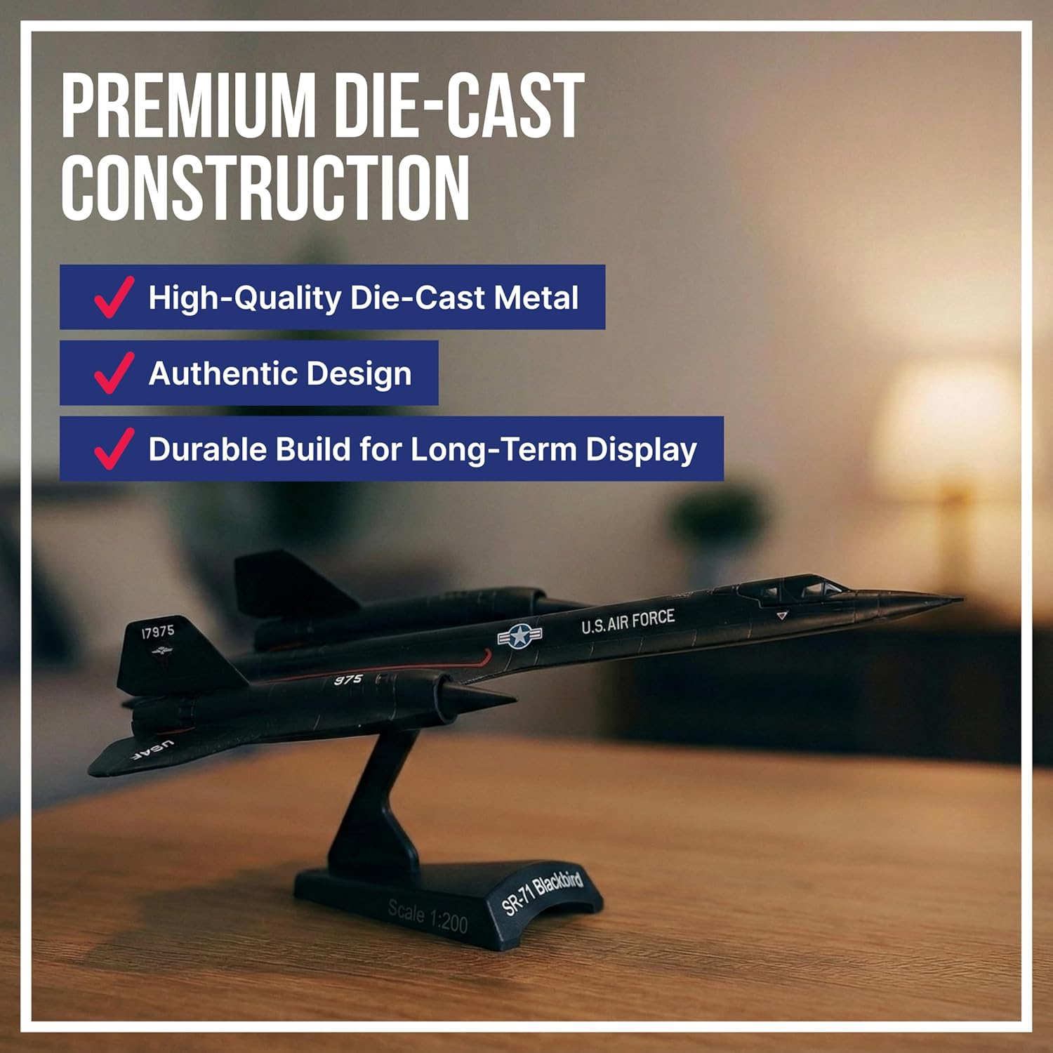 Daron Worldwide Trading SR-71 Blackbird Vehicle (1:200 Scale) image number 4