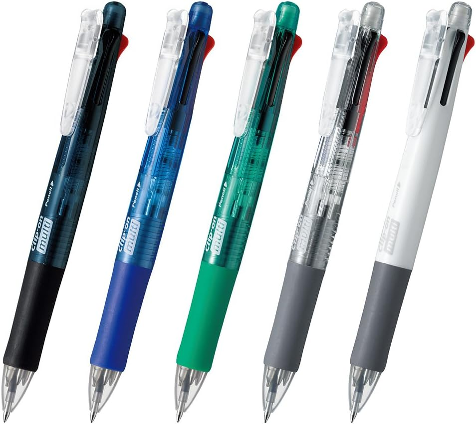 Zebra B-B4SA1-C Multi-Functional Pen, 4 Colors + Sharp Clip-On Multi, Transparent, 10 Pieces image number 5