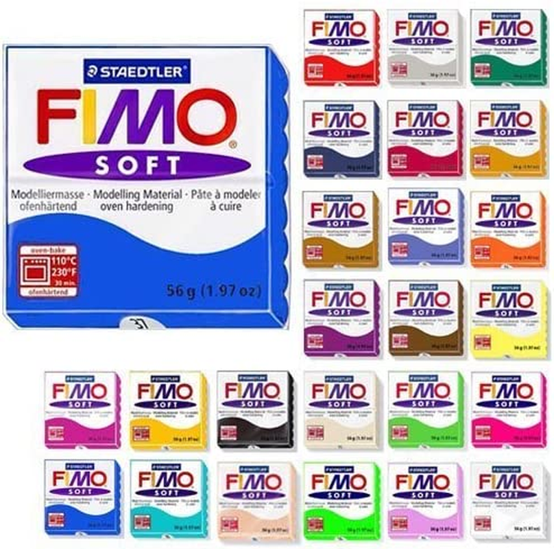 Fimo Soft Starter Pack 12 X 56G Multicolour Blocks - Assorted Colours