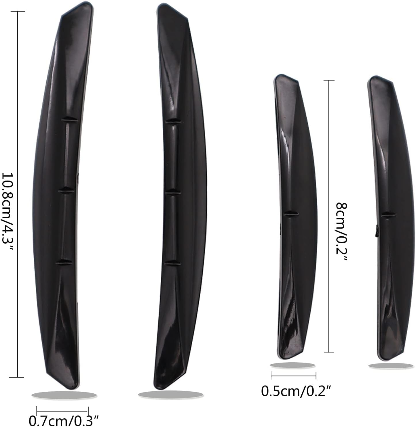 AUTOXBERT 4Pcs Black Car Door Edge Guard Scratch Moulding Trim Edge Anti-Collision Strip Protector,Protect Car Door from Scratches and Abrasion image number 1