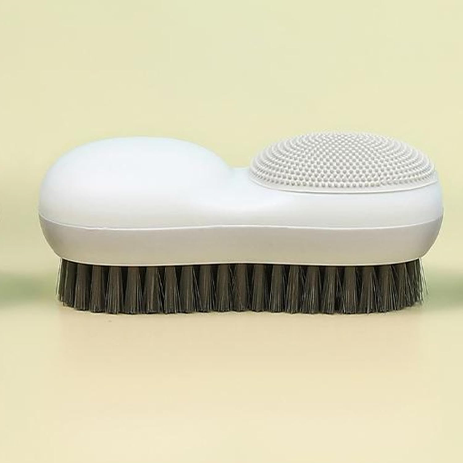 Two-Sided Laundry Stain Remover Brush, Soft Bristle for Scrubbing Out Tough Stains on Wool Cashmere Delicate Fabrics Knits Cotton Leather, Easy to Grip Hand Washing Clothes Brushes (Blue)