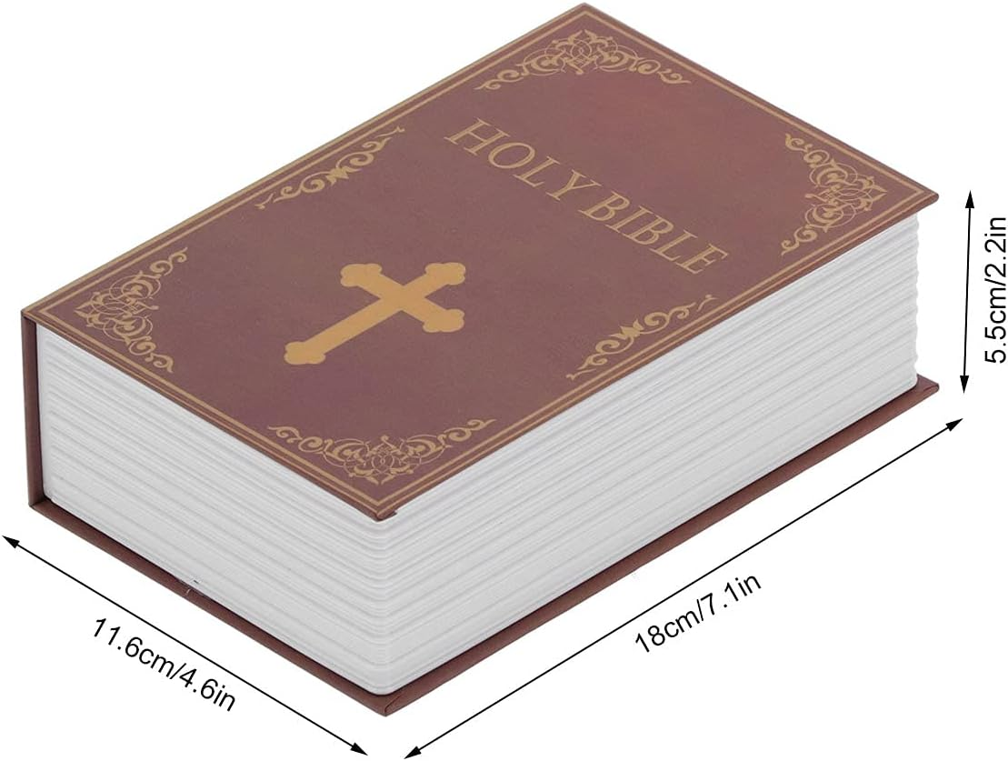 Fake Book Safe, Simulation Mini Book Dictionary Secret Storage Case with Password Lock and Stainless Steel Liner for Money Jewelry Cards image number 5