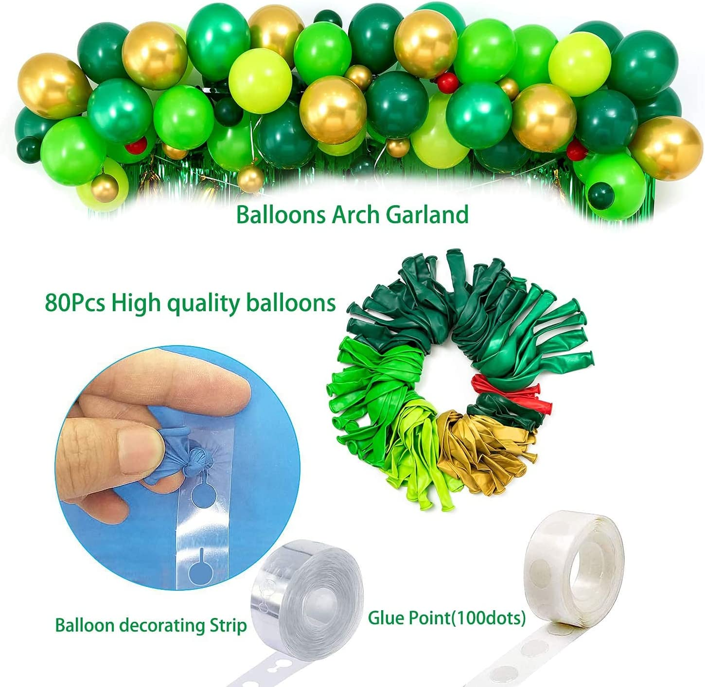 Dinosaur Party Decorations 101Pcs Dinosaur Birthday Party Supplies with Dinosaurs Balloons, Happy Birthday Balloons, Curtains, Dinosaur Theme Party for Birthday Celebration image number 3