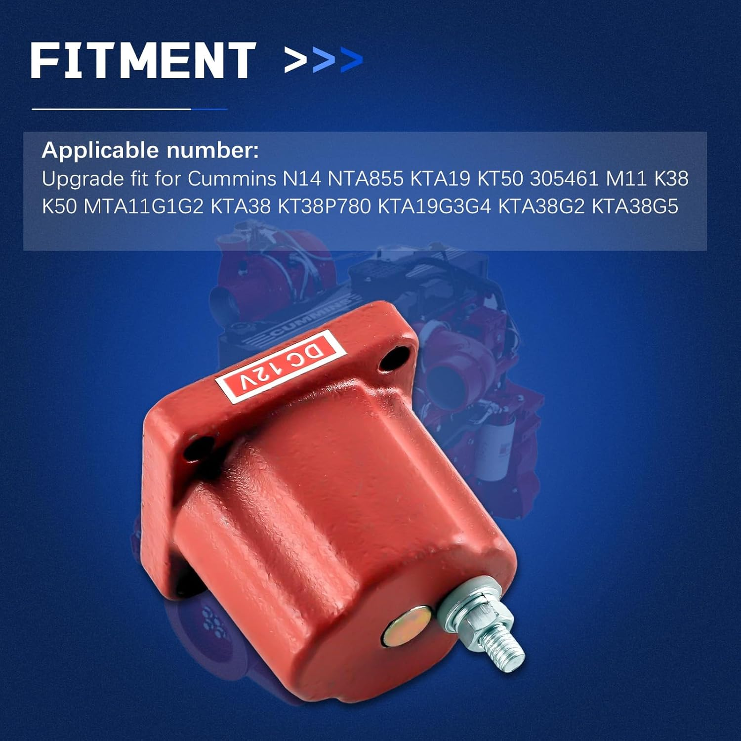 4024808 3054608 12V Fuel Shut off Solenoid Valve for Cummins N14 NTA855 KTA19 KT50 305461 M11 K38 K50 MTA11G1G2 KTA38 KT38P780 KTA19G3G4 KTA38G2 KTA38G5 Stop Solenoid Valve Diesel image number 5