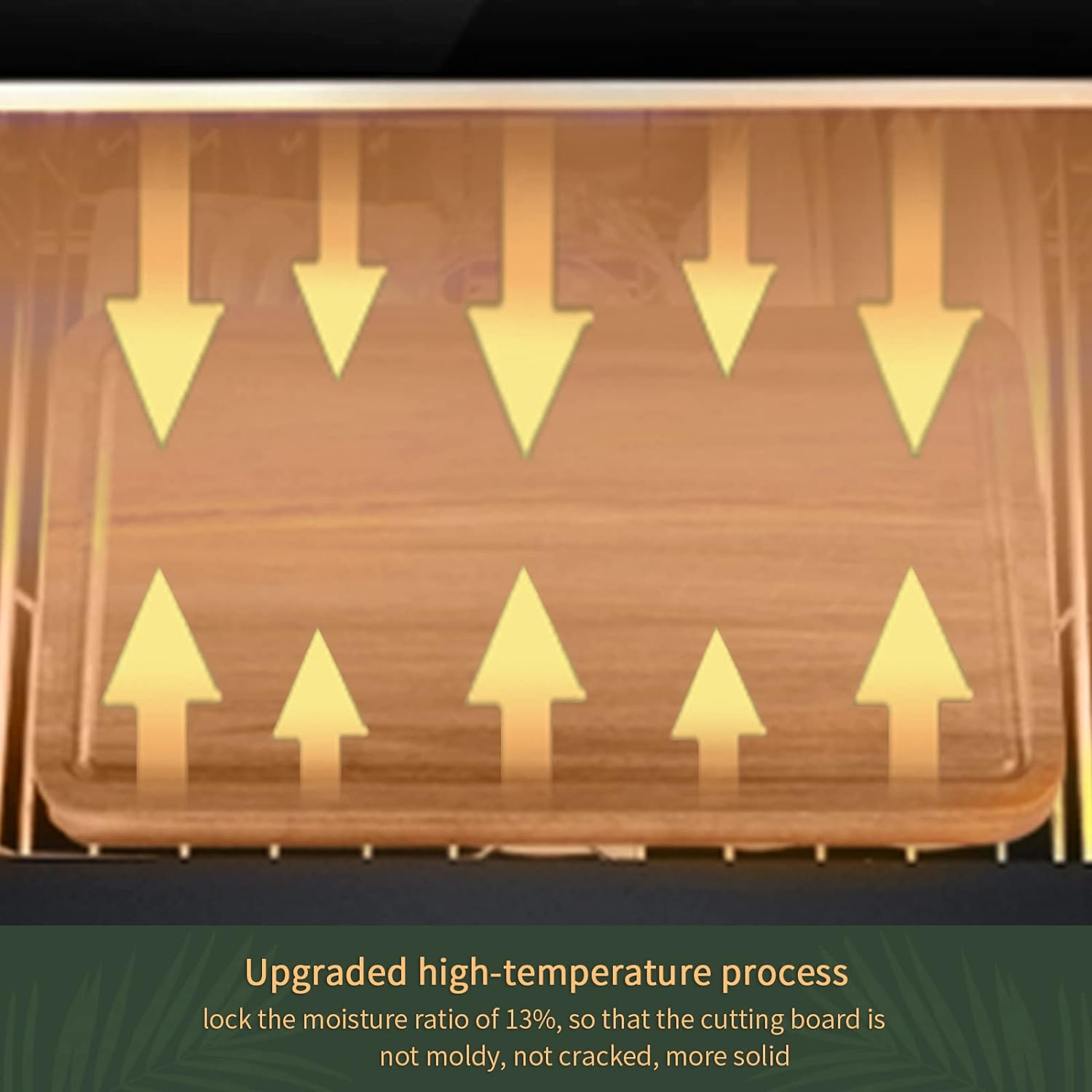 Wood Cutting Boards Set of 3 for Kitchen, Thick Chopping Board, Large Wooden Cutting Board Set with Deep Juice Groove and Handles, Wooden Trays for Meat, Fruit and Cheese image number 3