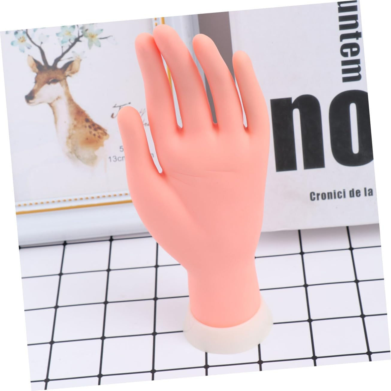 Ipetboom Nail Art Practice Hands Pvc Fake Hand Model Finger Movable Bendable Nail Tips Insertable Model Manicure Tools image number 4