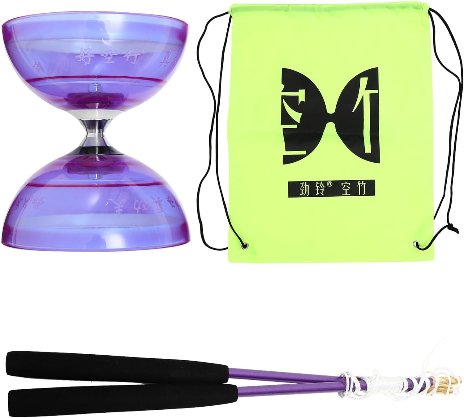 Totority Five Bearings Chinese Diabolo Yoyo Set with Fiberglass Sticks-Adjustable Strings for All Ages - Best for Fitness and Tricks image number 6