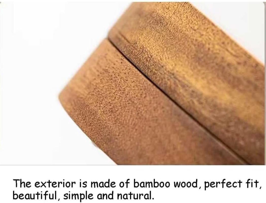 Wooden Ashtray with Lid, Portable Indoor Outdoor Ash Tray with Stainless Steel Liner for Home, Office, Balcony, Patio, Parties image number 5