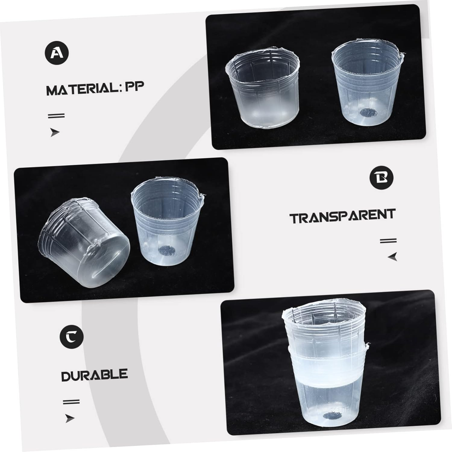 SUPVOX 50Pcs Plastic Nursery Cups with Dust Covers for Phalaenopsis Seedlings, Outdoor Planting Nutrient Pots, 1.5-Inch Gardening Containers for Orchid Propagation and Growth image number 6