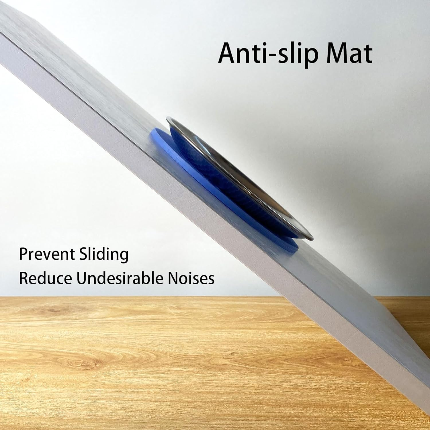 Stainless Steel Cat Food Dishes - Relief Whisker Fatigue Bowls with Non-Slip Mats - Shallow Plates for Wet & Dry Food (2 PCS, Small) image number 1