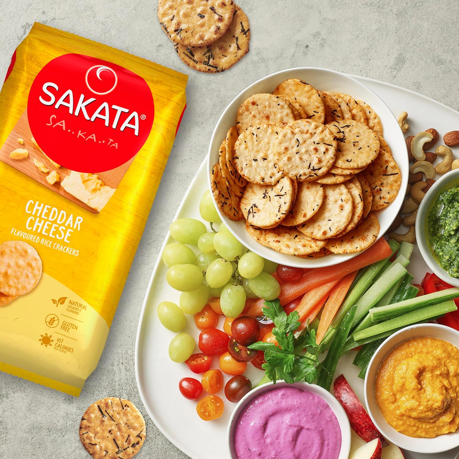 Sakata Cheddar Cheese Flavoured Rice Crackers 90 G image number 4