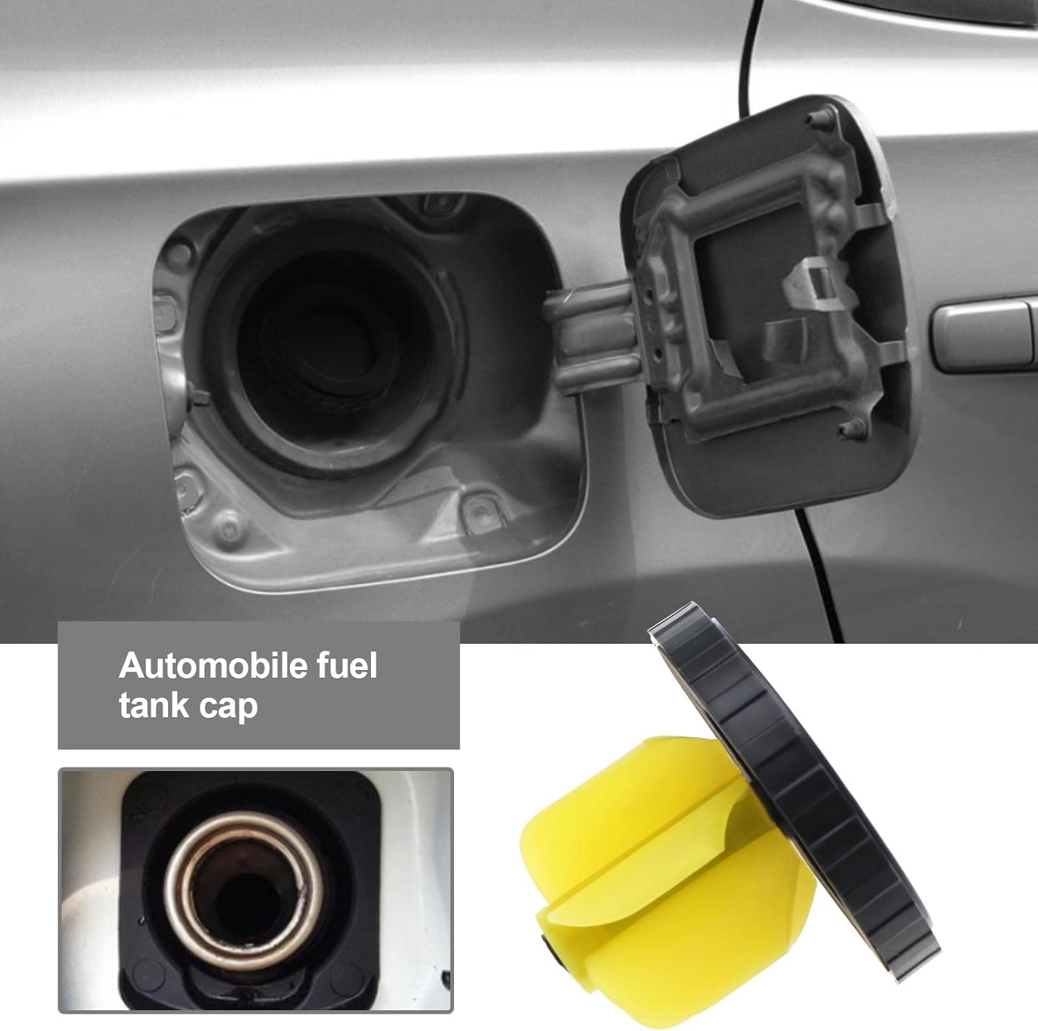 Ecsing Universal Emergency Fuel Cap Replacement Fuel Tank Petrol Cap Universal Gas Cover Car Accessories Plastic Lid Diameter 70Mm/ 2.75In image number 5