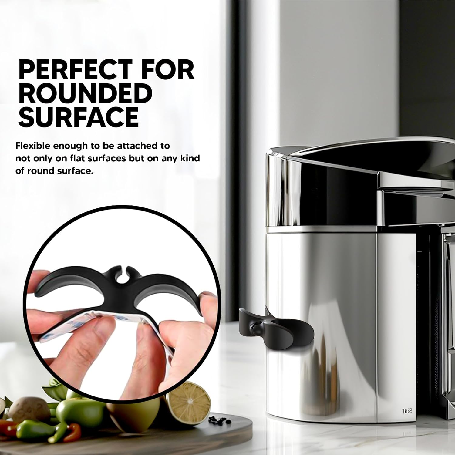 Cable Management Cord Organizer - 6 Pack Black & White, Wraps Multiple Cables, for Mixers, Blenders & Small Appliances image number 4