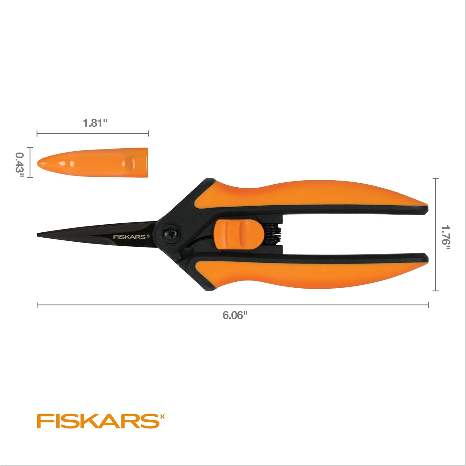 Fiskars Micro-Tip Pruning Snips Garden Shears - Plant Cutting Scissors with Sharp Precision-Ground Non-Stick Blade - 2-Count image number 2