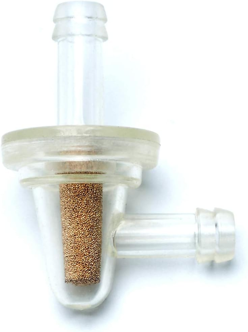Inline Fuel Filter - Universal Small 90 Degree Fuel Filters (Pack of 2) for 1/4 Fuel Line Gas Engine Motorcycle Bike Scooter ATV Quads image number 4