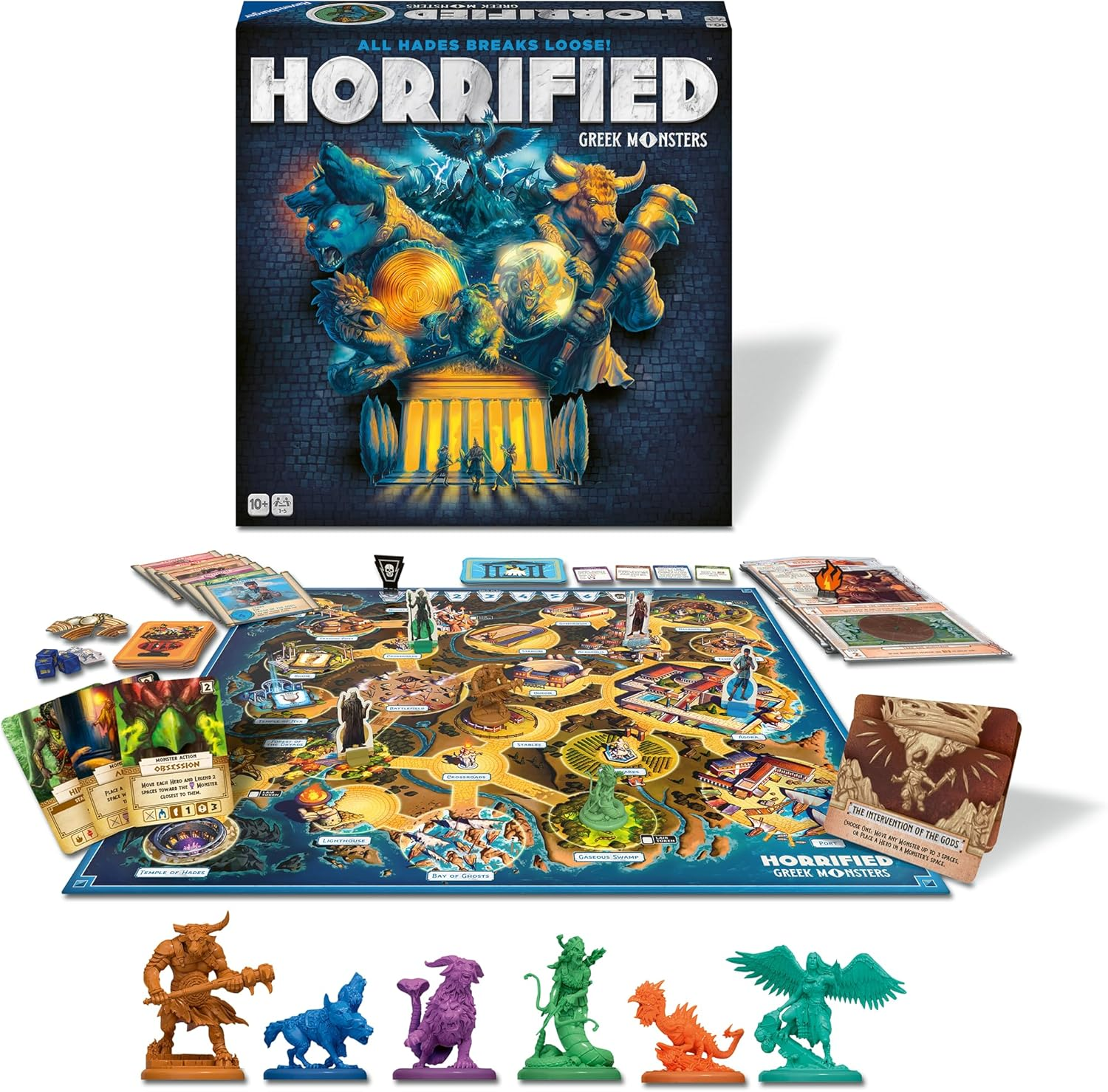 Ravensburger Horrified Greek Monsters Board Game for Kids Ages 10 and Up