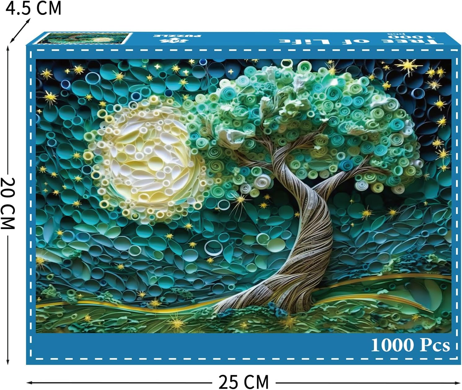 Jigsaw Puzzles for Adults 1000 Pieces, Interlock Perfectly Letter on Back No Dust, Home Decor Birthday Gift Toy for Men Women Elders Seniors, 1:1 Poster -Tree of Life image number 3
