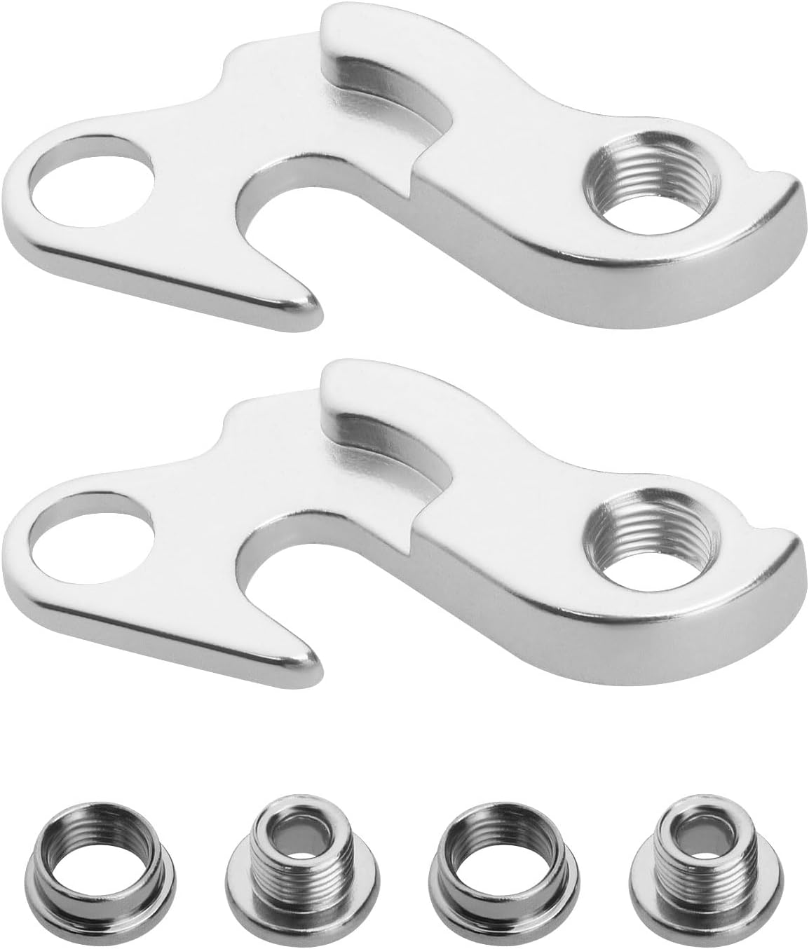 Emsea 2PCS Mech Derailleur Hanger Derailleur Hook Bicycle Tail Hook Rear Derailleur Hook Aluminum Alloy with Screws for MTB Mountain Road Bike Cycling Bicycle